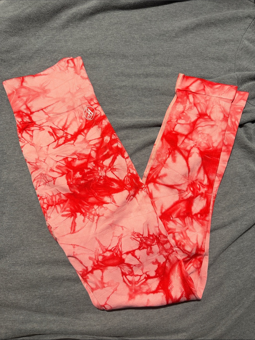 Red Orange Tie-Dye Leggings - Women